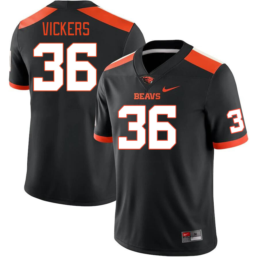 Men #36 Drake Vickers Oregon State Beavers College Football Jerseys Stitched-Black